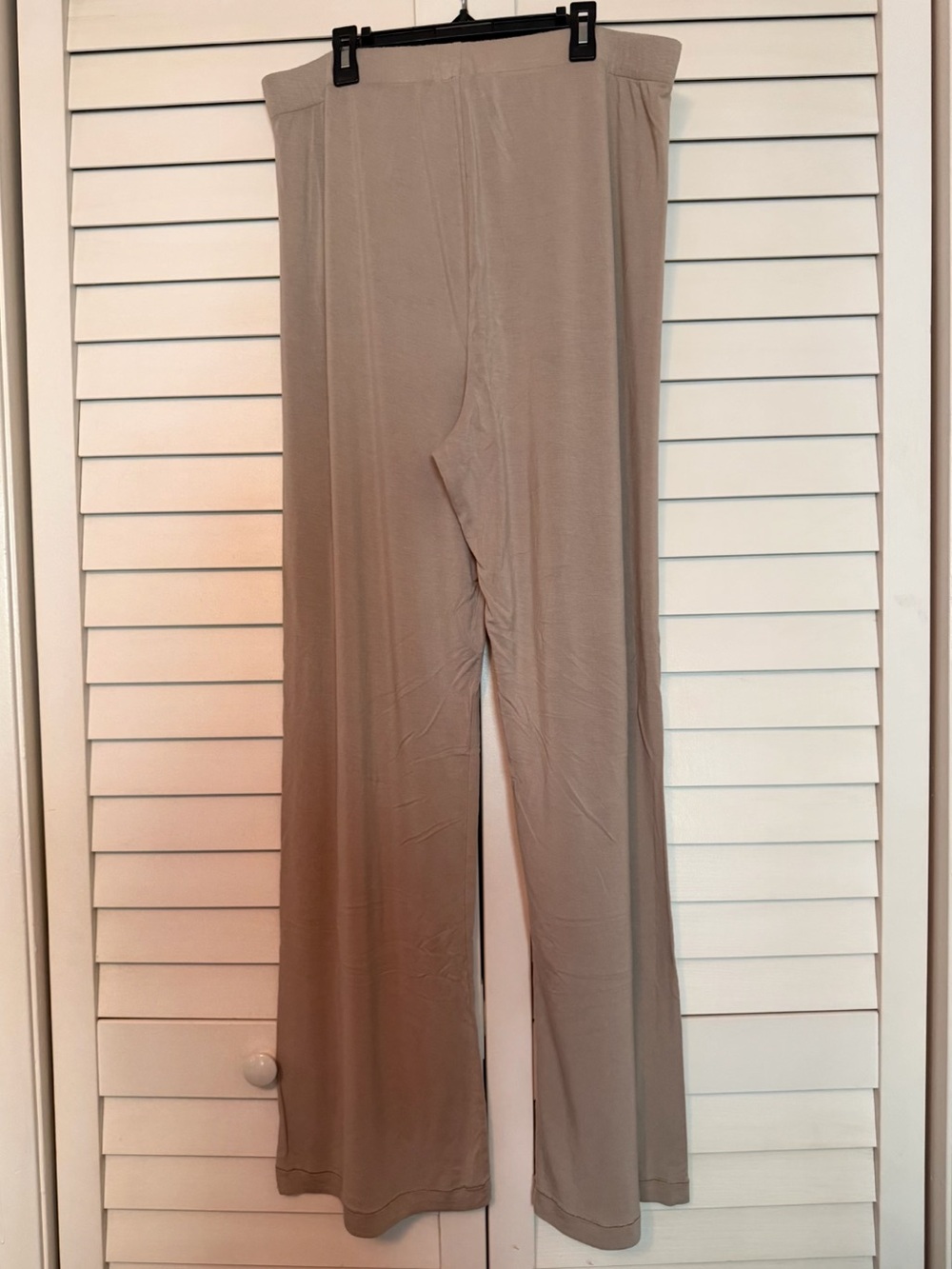🟤 SKIMS Sleep Straight/Wide-Leg Drawstring Pants in Taupe/Tan Size Large L NWT 🟫 - Picture 4 of 14